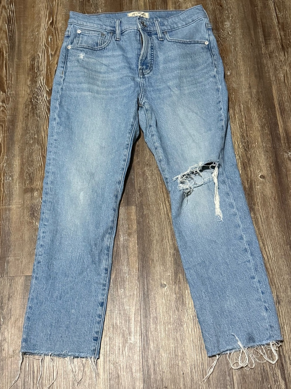 Madewell The Perfect Vintage Jeans Women's 28p in Coney Wash Destroyed Edition